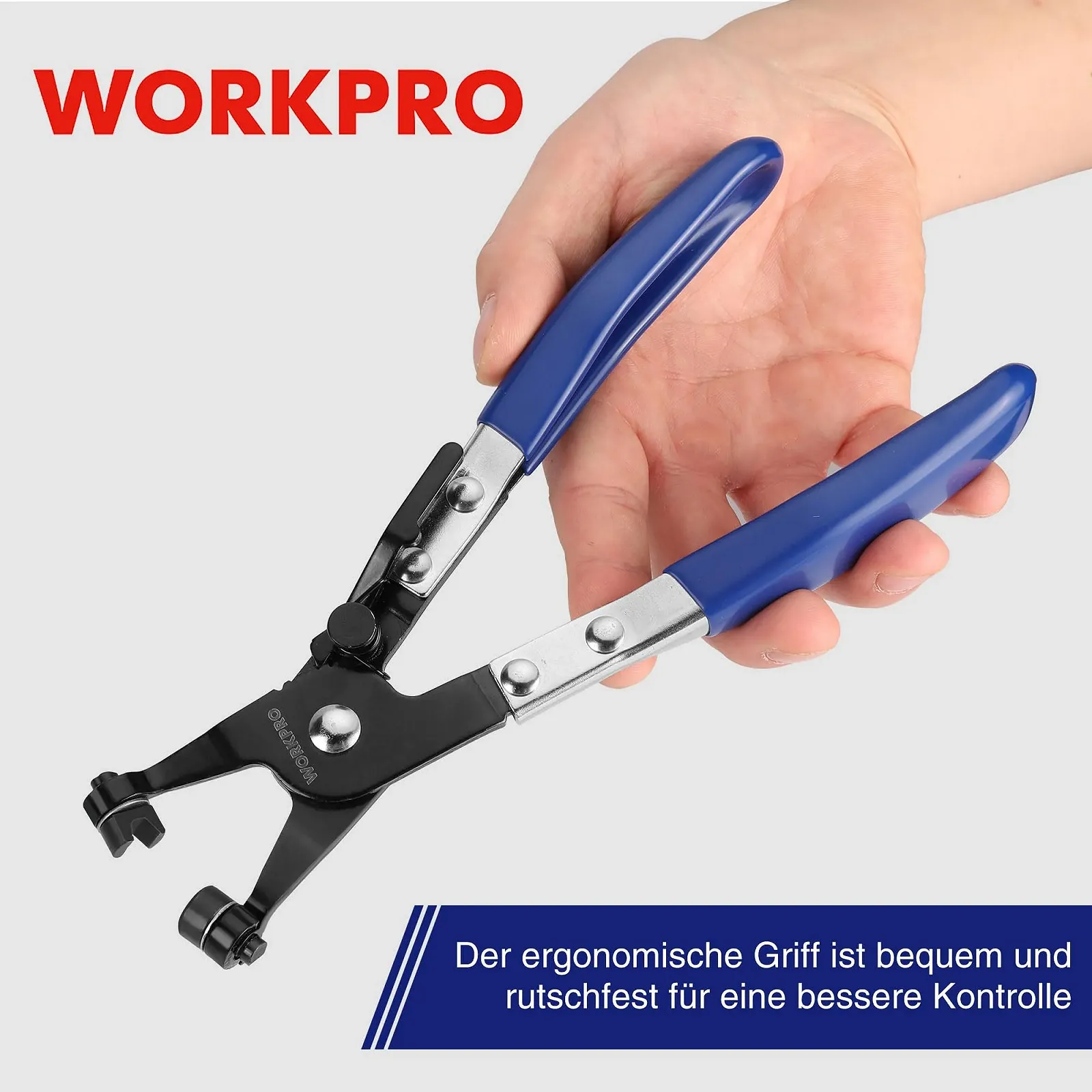 Плоскогубцы для хомутов WORKPRO для хомутов и плоских хомутов Инструмент для снятия и установки хомутов, инструмент для ремонта автомобилей, фото №6 Плоскогубцы для хомутов WORKPRO для хомутов и плоских хомутов Инструмент для снятия и установки хомутов, инструмент для ремонта автомобилей, фото №6