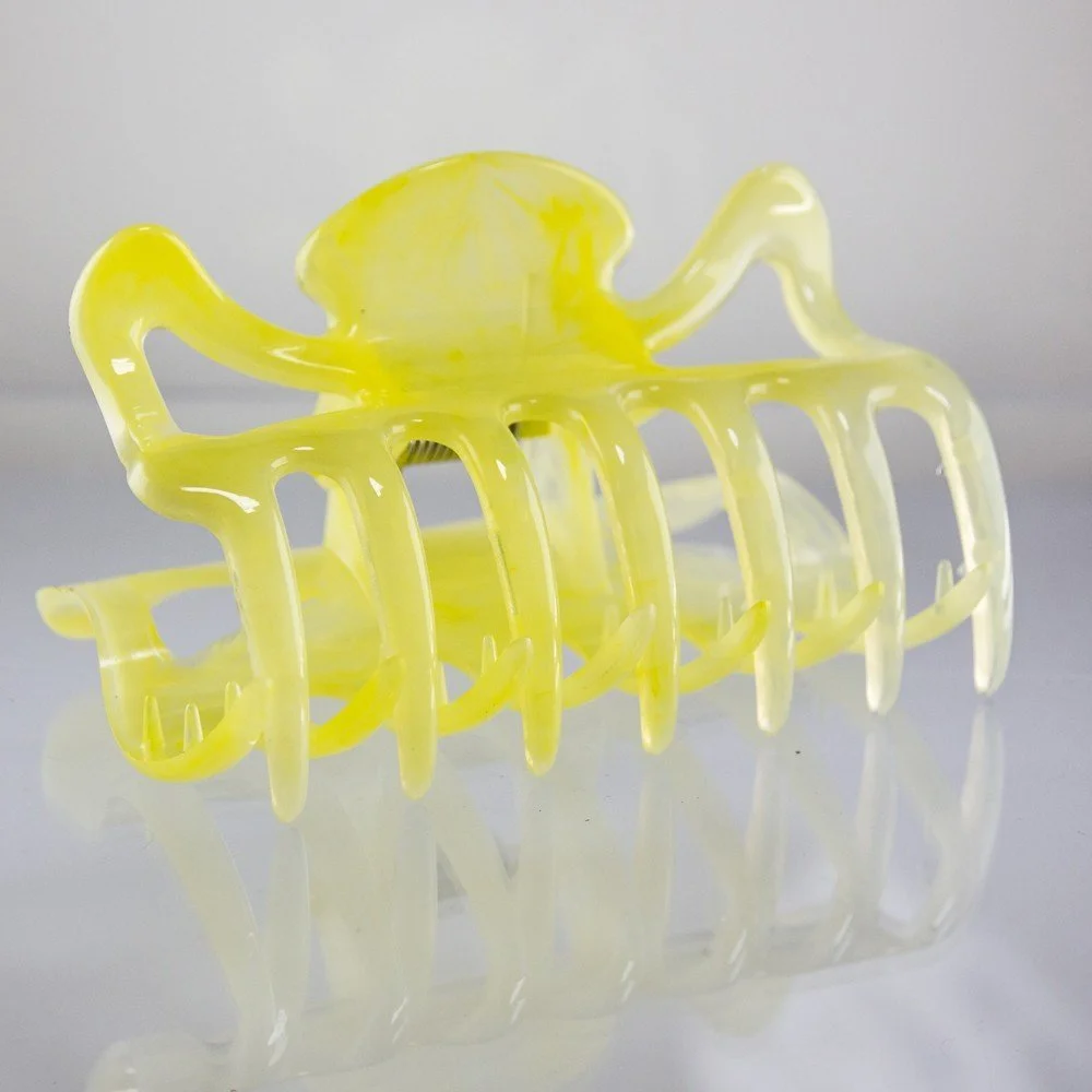 Заколка для волос WeLoveBeads большая 9 см, жёлтая, фото №1 Заколка для волос WeLoveBeads большая 9 см, жёлтая, фото №1