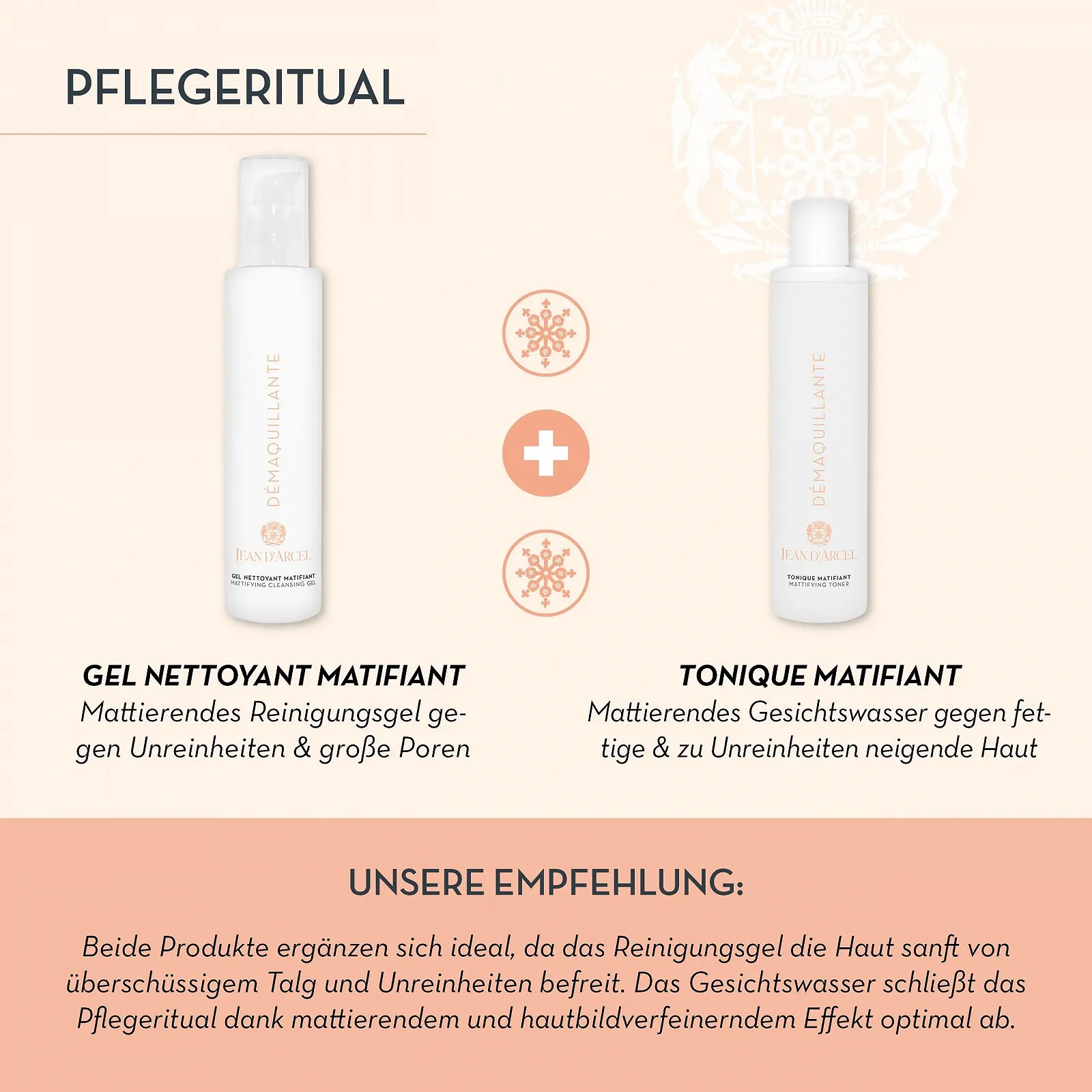 Гель для вмивання JEAN D'ARCEL D ÉMAQUILLANTE Nettoyant Matifiant для проблемної та жирної шкіри з ніацинамідом 200 мл, фото №6