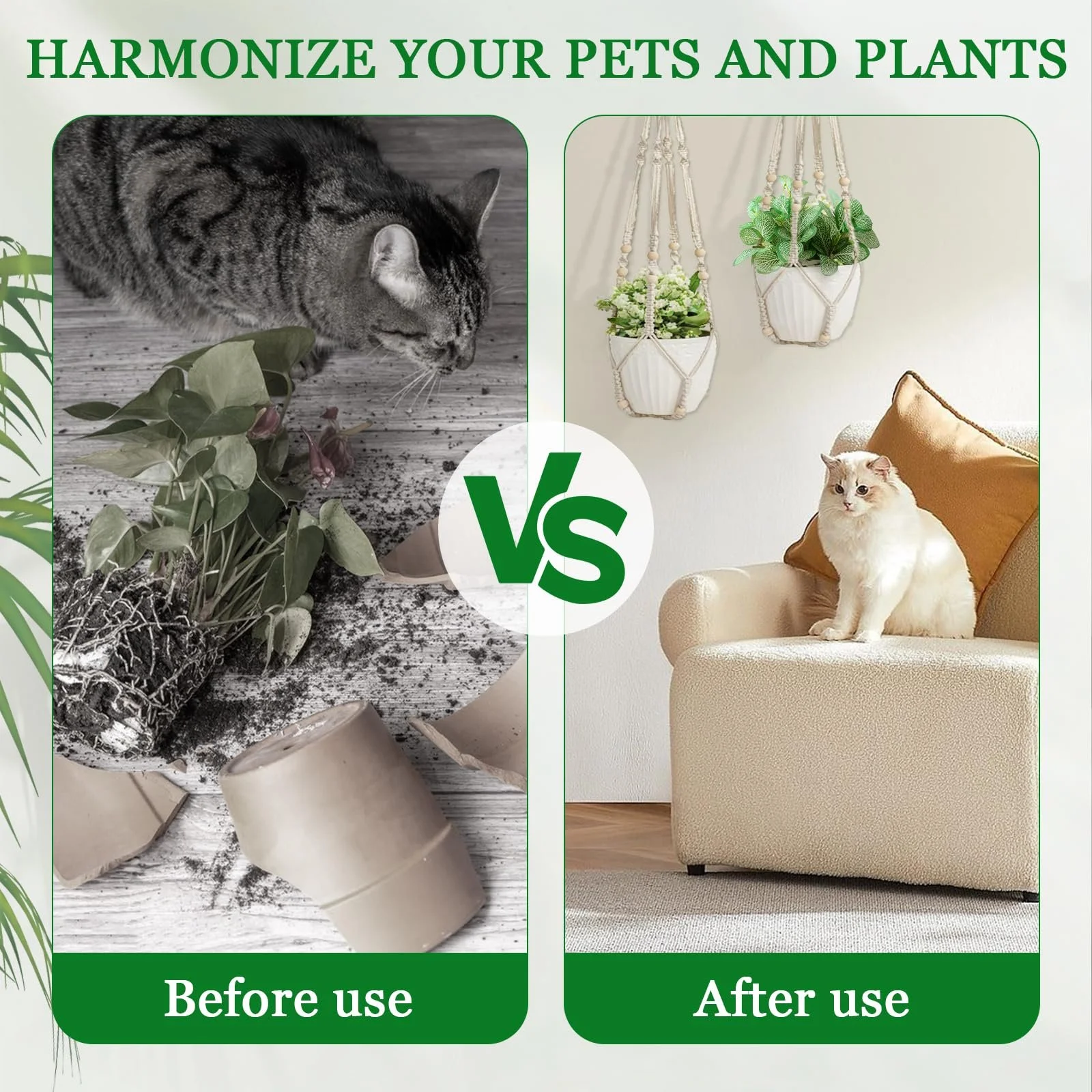 Підвісне макраме-кашпо для рослин Бавовна Бежевий з китицями та гачками, фото №6 Підвісне макраме-кашпо для рослин Бавовна Бежевий з китицями та гачками, фото №6