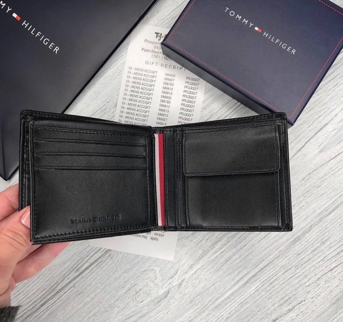 Шкіряний гаманець Tommy Hilfiger чоловіче портмоне Томмі Хілфігер, фото №3