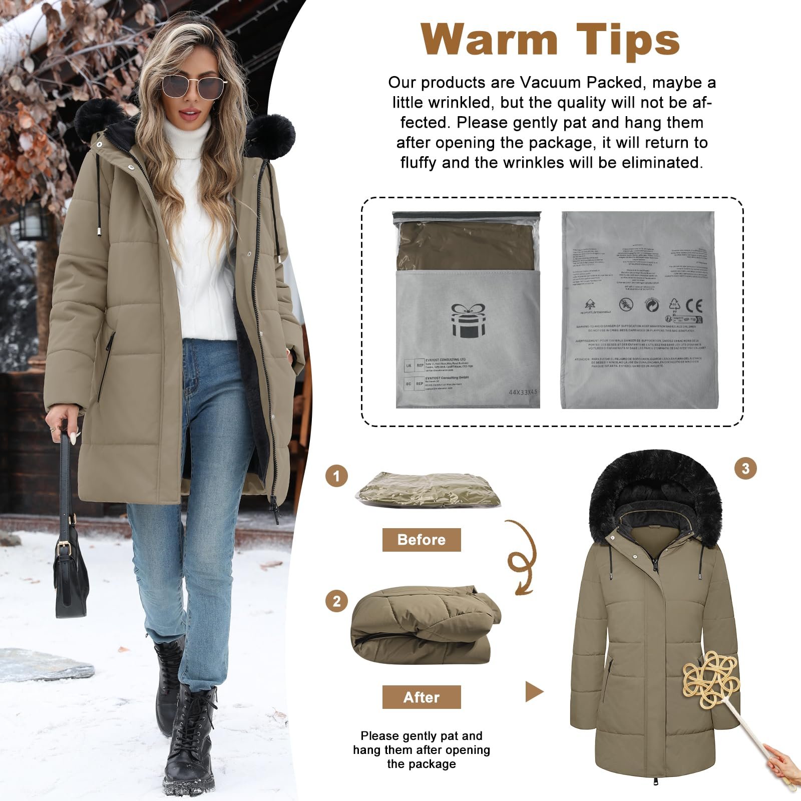 Жіноча зимова куртка Tuopuda, фото №7