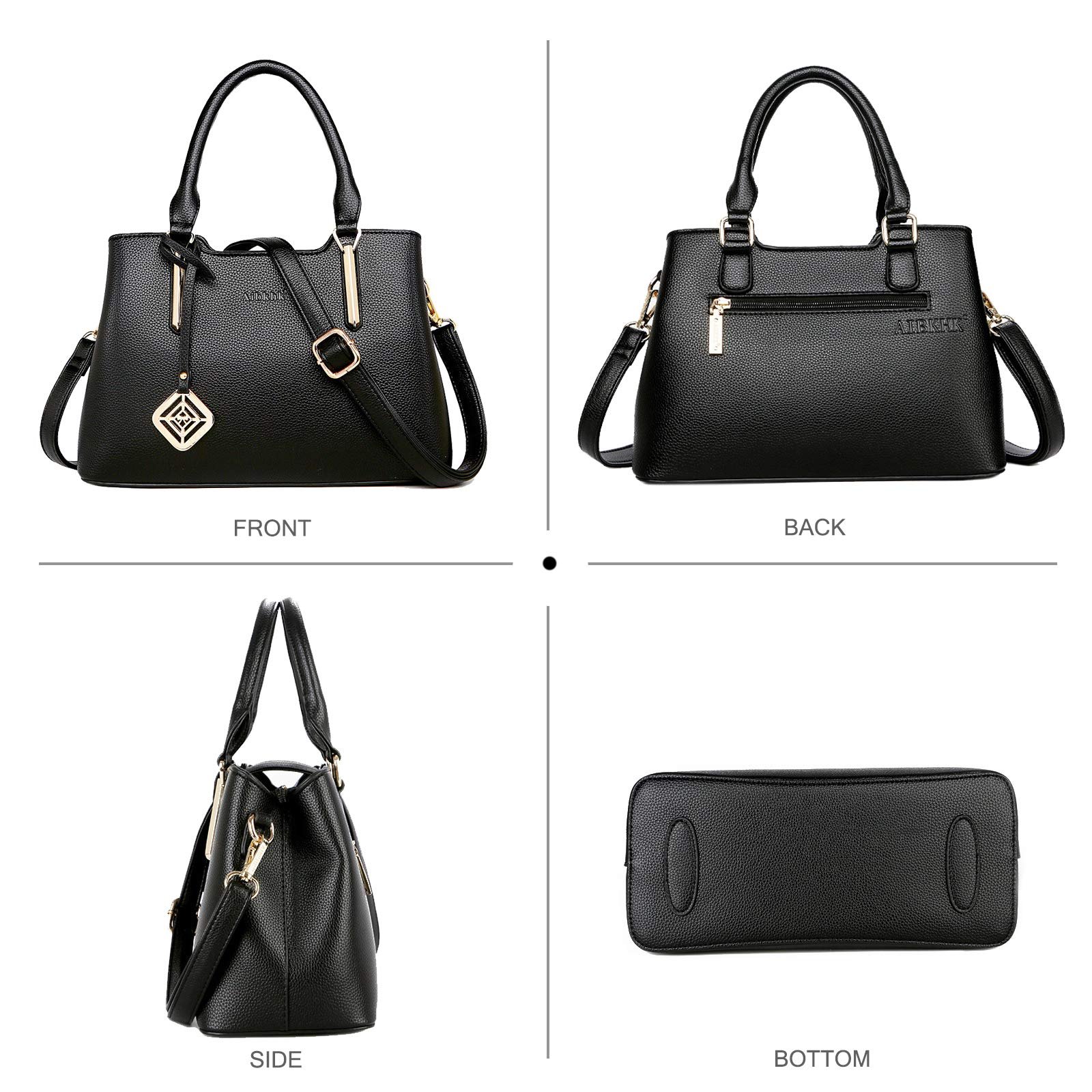 Сумка с короткими ручками NICOLE & DORIS Shopper, из искусственной кожи, большая вместимость, черный, фото №5
