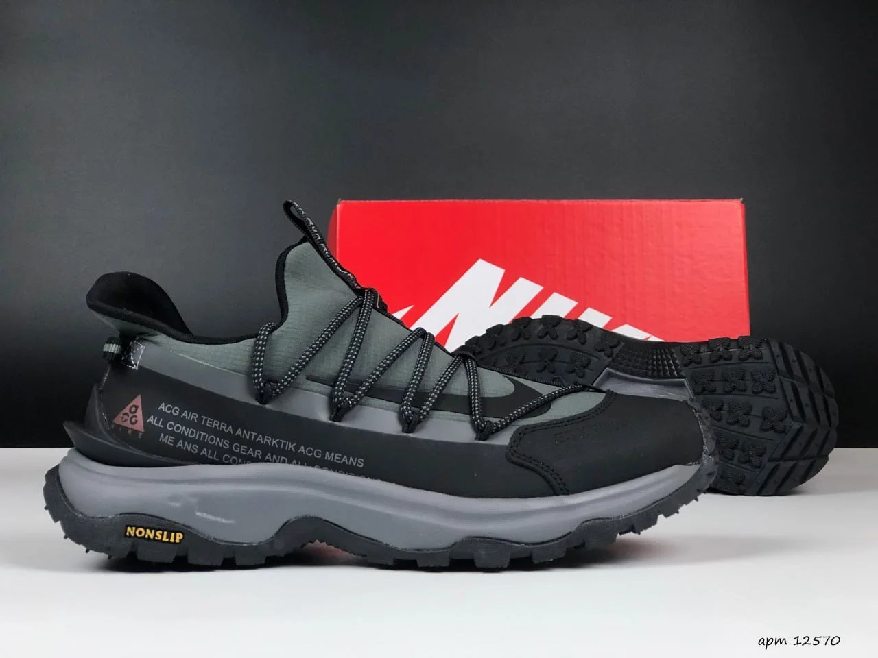 Чоловічі кросівки Nike ACG Air Terra Antarktik сірі з чорним термо осінь зима, фото №4