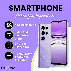 Смартфон Neow Safe + 6.52 дюйма HD+ 4G 128GB Purple synthetic.ua - Фото 1