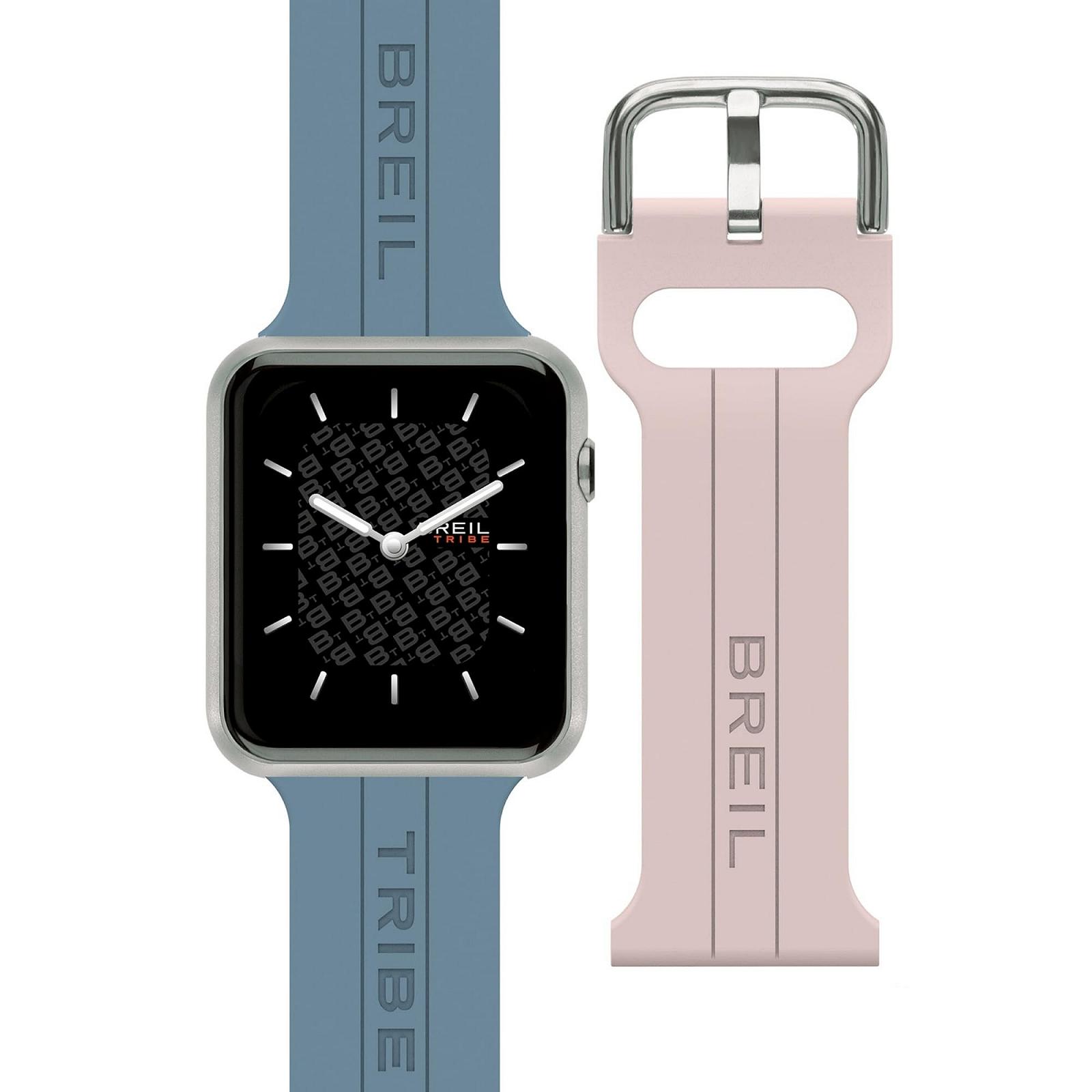 Годинник Breil Unisex SBT-X Циферблат Чорний Smart Module E Ремінець Силіконовий Блакитний EW0670, фото №1