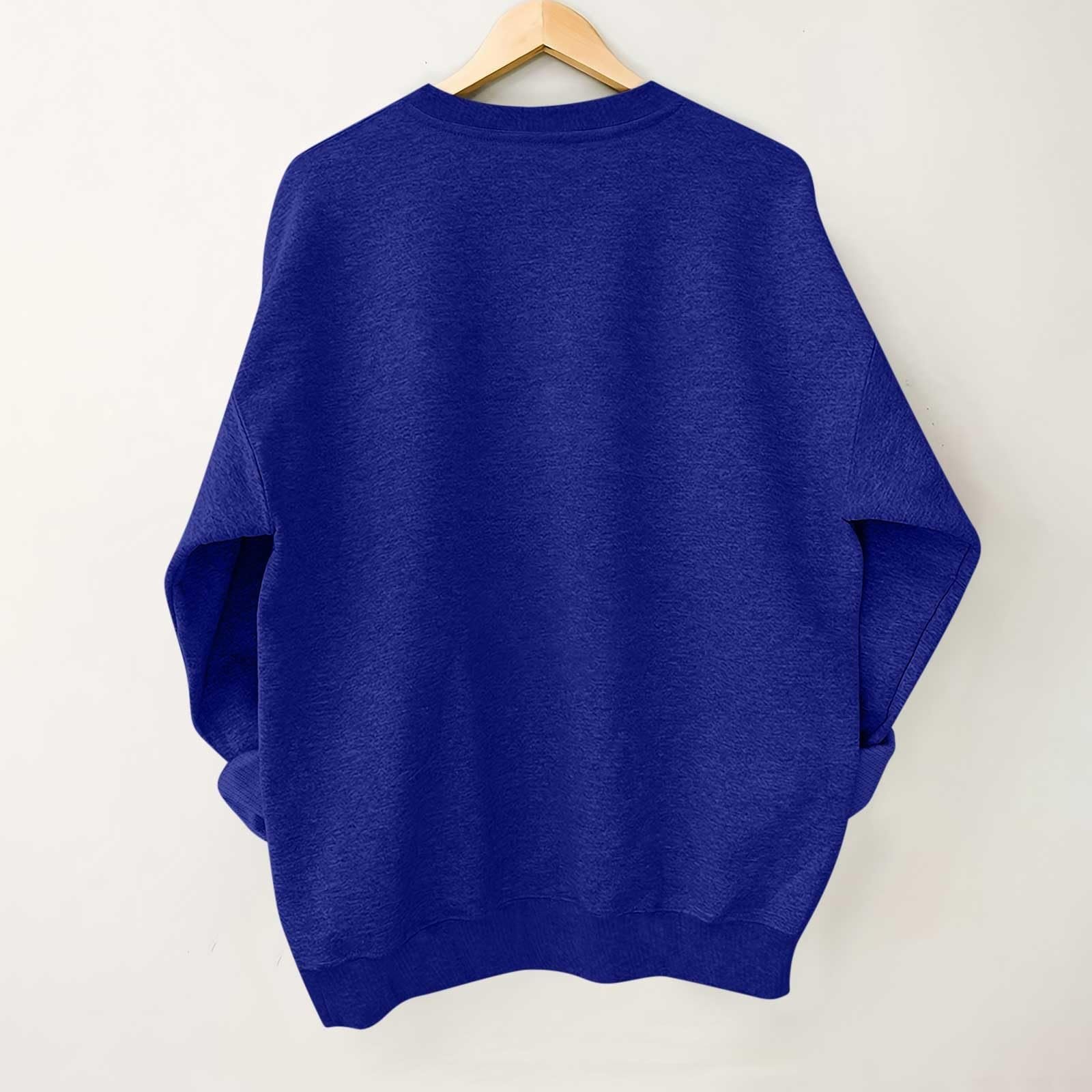 Женский свитер оверсайз Generisch с графическим принтом, длинными рукавами и круглым вырезом - Модный, теплый и удобный, фото №3