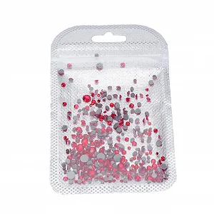 Прикраса для нігтів Housoutil 300 шт, червоні, з плоскою основою, набір наклейок для манікюру synthetic.ua - Фото 1