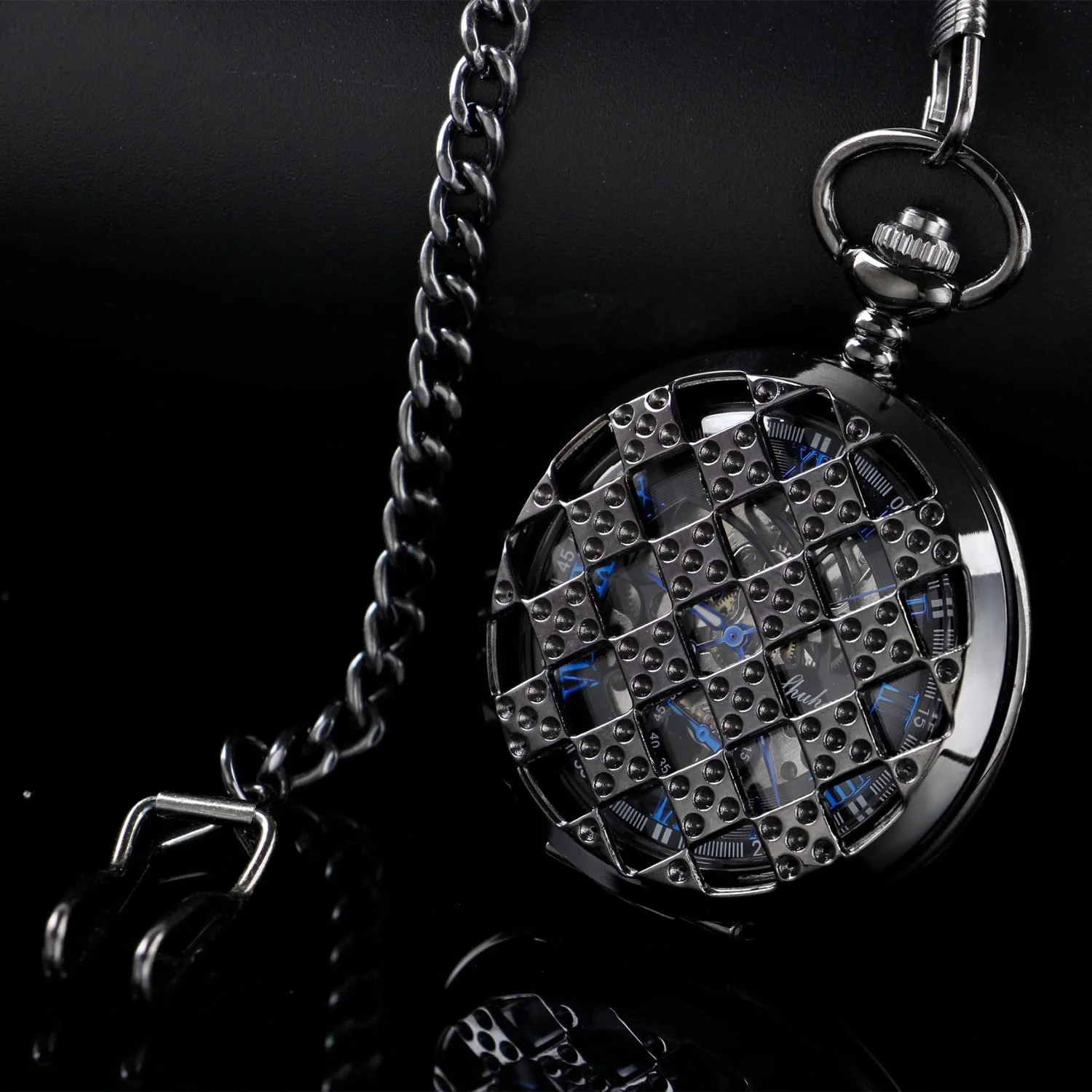 Класичний чоловічий механічний кишеньковий годинник, римські цифрові стрілки, фото №3 Класичний чоловічий механічний кишеньковий годинник, римські цифрові стрілки, фото №3