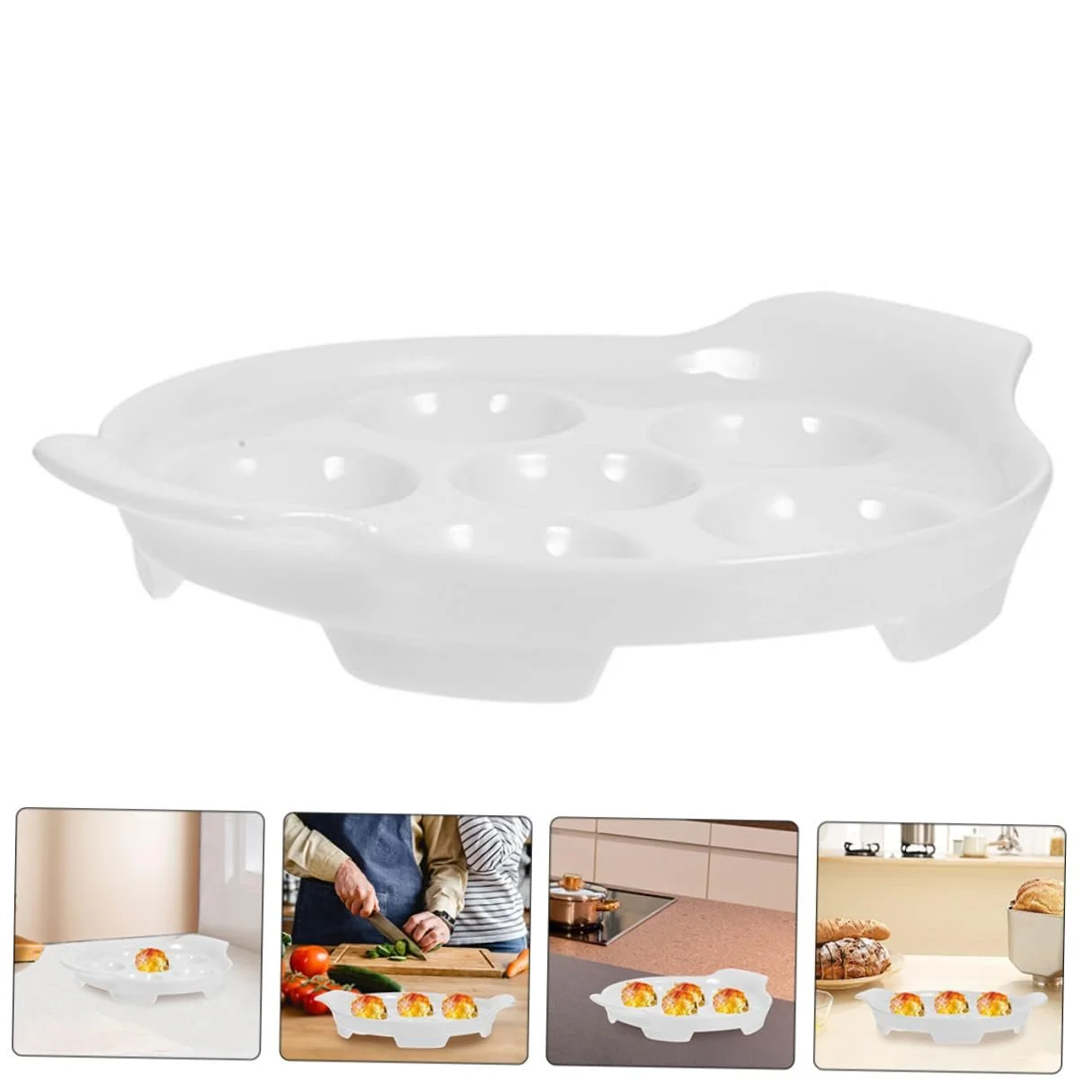 Форма для запікання Keramik Escargot 2 шт. з ручками для равликів керамічна, фото №3