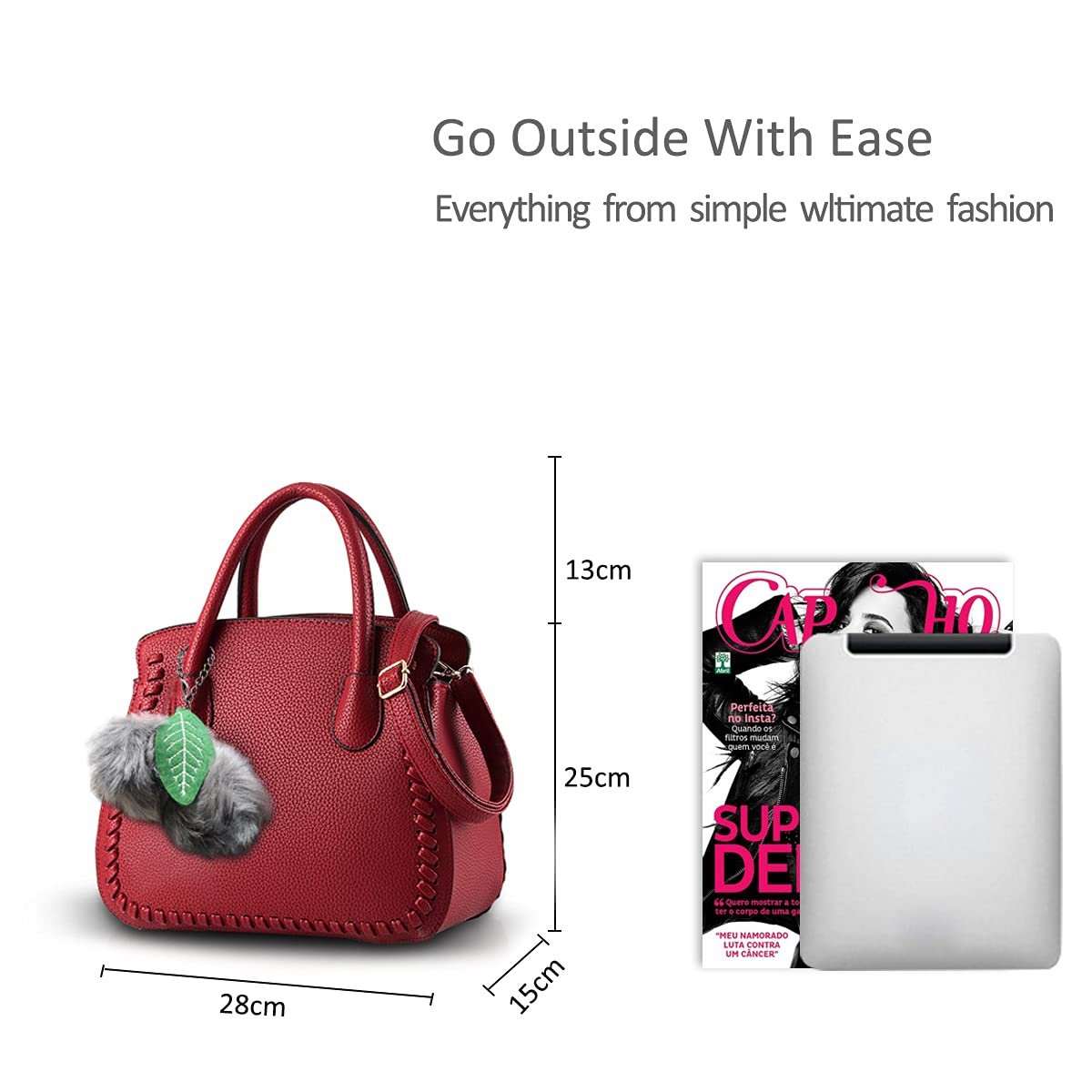 Стильна жіноча сумка з PU шкіри Nicole&Doris, ретро, з верхньою ручкою, для офісу, жіноча, фото №5