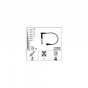Комплект проводів запалювання NGK 0738 для автомобілів без розподільника запалювання - Фото 1