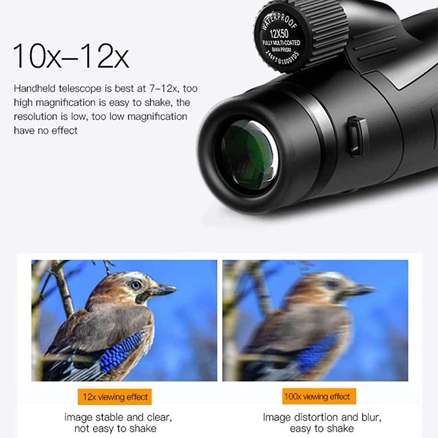 Монокулятор QHYTL HD Водонепроникний з кріпленням Тринога Прозоре BAK4-призма, фото №6 Монокулятор QHYTL HD Водонепроникний з кріпленням Тринога Прозоре BAK4-призма, фото №6