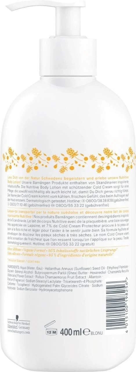 Лосьйон для тіла Barnängen Nutritive / 400 мл / З Cold Cream & Крем для рук Barnängen SOS Vard / 75 мл / Для дуже сухої шкіри, фото №4