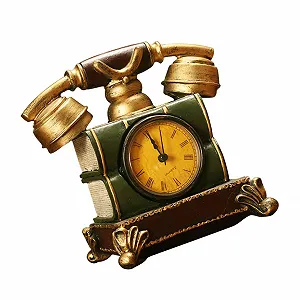 Часы Настольные/Полочные PartyKindom Ретро Телефон Смола - Фото 1