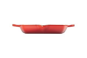 Сковорода-гриль Le Creuset Signature 20200300600422 квадратна висока чавунна з додатковою ручкою 30 см Cherry Red, фото №4