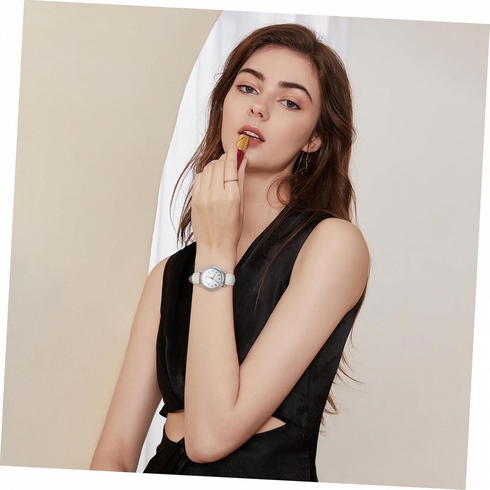 Кварцевые часы Beaupretty с ПУ кожаным ремешком, фото №8