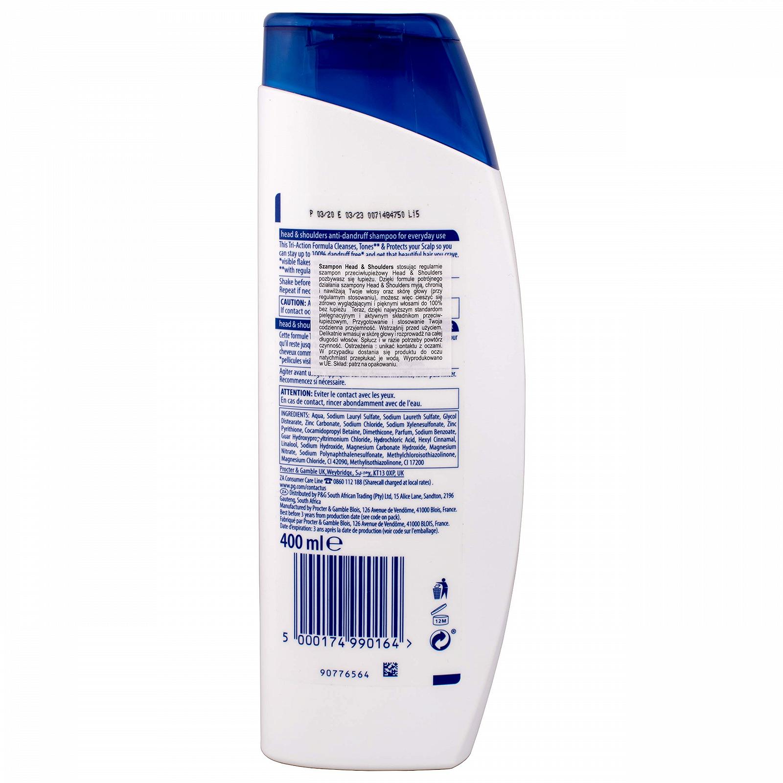 Шампунь Head & Shoulders Classic Clean Против перхоти 400 мл, фото №3 Шампунь Head & Shoulders Classic Clean Против перхоти 400 мл, фото №3