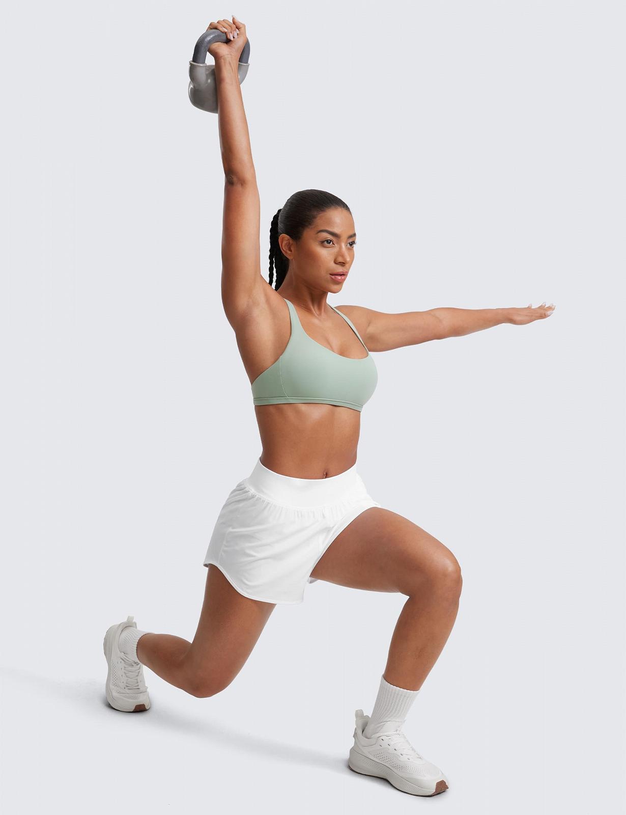 Спортивный бюстгальтер CRZ YOGA Spaghetti Crossed Back Crop Top без косточек со съемными чашками для йоги, фото №3 Спортивный бюстгальтер CRZ YOGA Spaghetti Crossed Back Crop Top без косточек со съемными чашками для йоги, фото №3