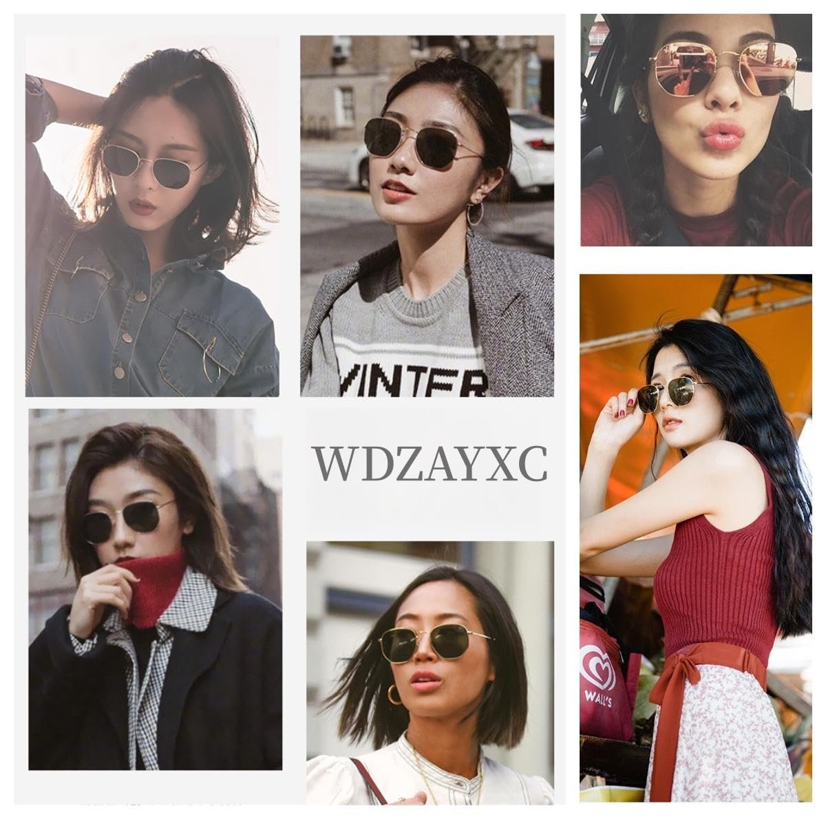 Модні багатокутні сонцезахисні окуляри WDZAYXC для чоловіків і жінок, фото №5 Модні багатокутні сонцезахисні окуляри WDZAYXC для чоловіків і жінок, фото №5