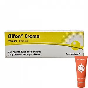 Крем Bifon Bifonazole противогрибковый широкого спектра действия набор с гелем для душа Pharma Perle 35 мл synthetic.ua - Фото 1