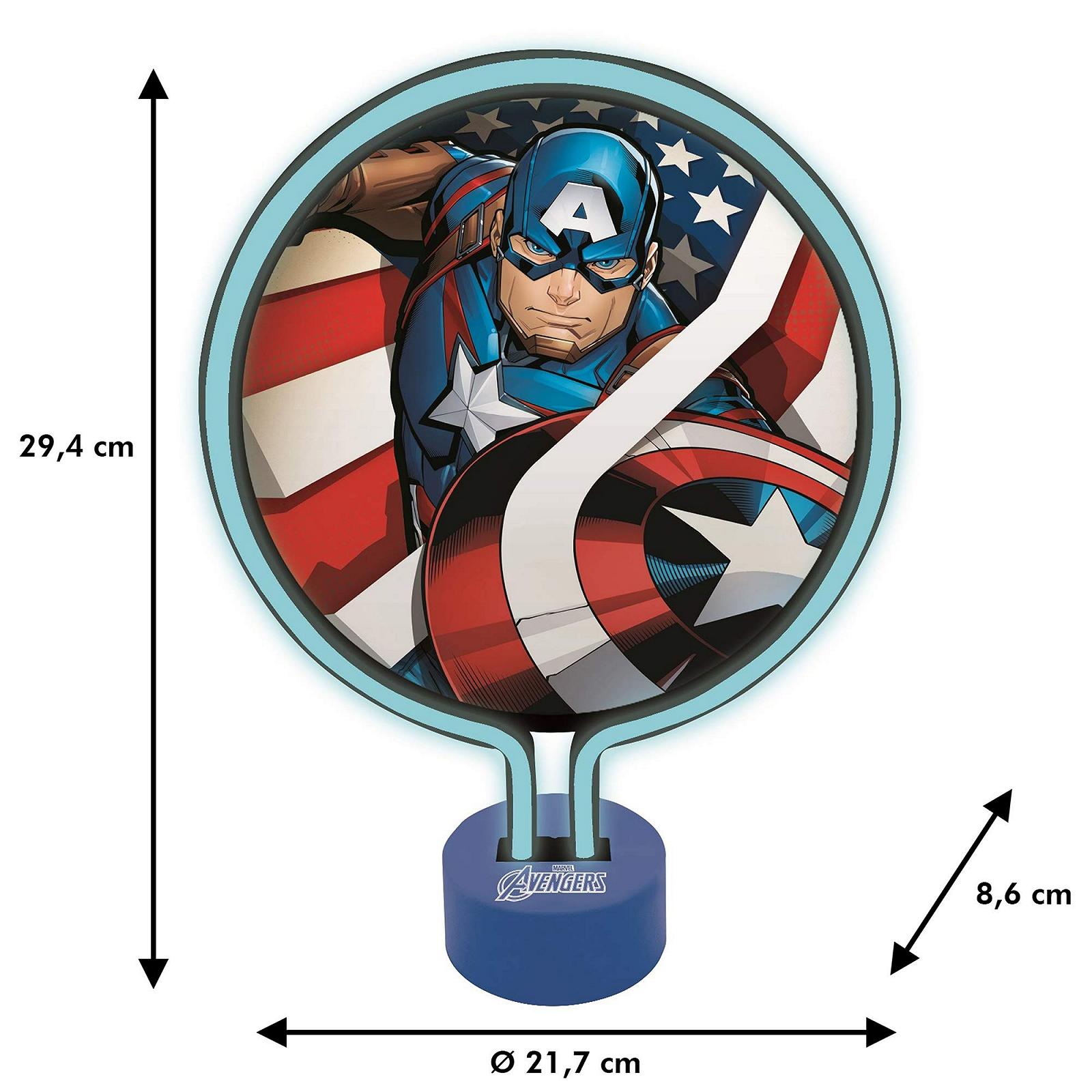 Лампа Lexibook LTP100AV Avengers Captain America неоновая, синяя, фото №4 Лампа Lexibook LTP100AV Avengers Captain America неоновая, синяя, фото №4