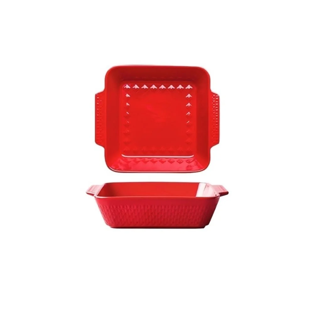 Форма для запекания Керамическая 1500 мл Прямоугольная с двойными ручками Фарфоровая, фото №1