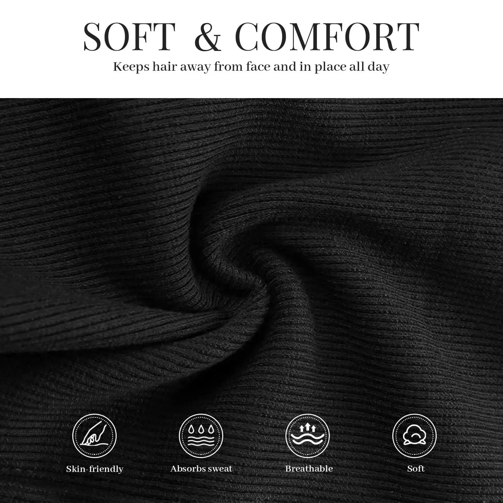 Пов'язка на голову Бавовняна Спортивна 3 штуки, фото №5 Пов'язка на голову Бавовняна Спортивна 3 штуки, фото №5