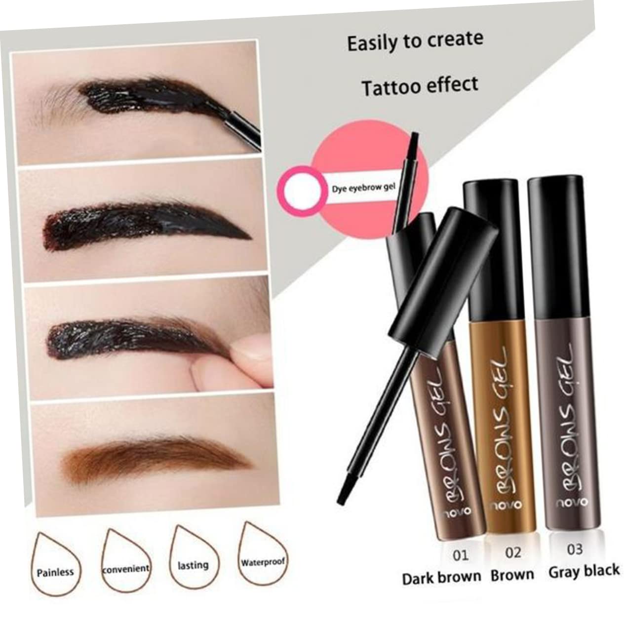 Гель для брів FRCOLOR Eye Brow Gel, фото №5