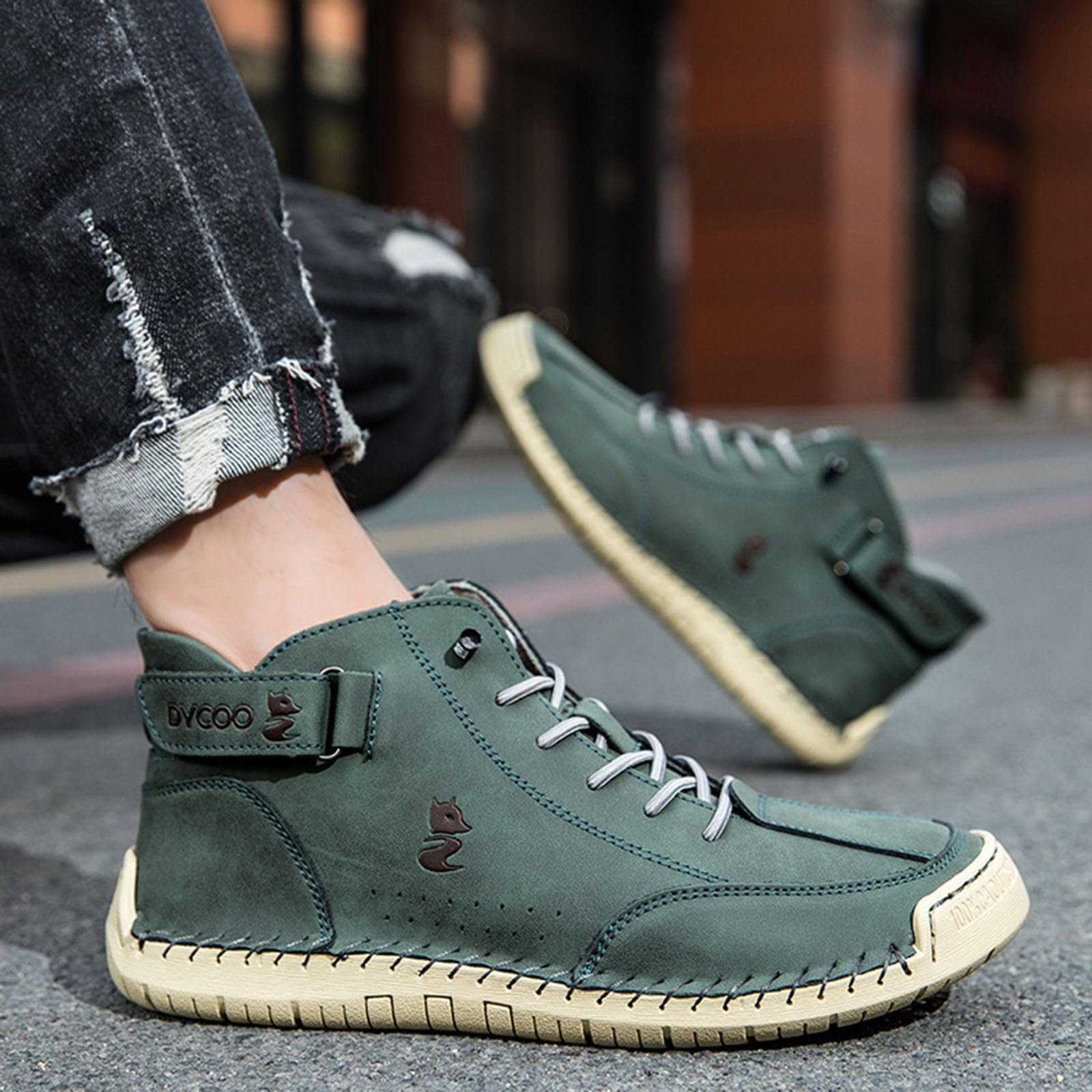 Ботинки Lvnsdknerse Barefoot мужские женские кожаные высокие Alpaca ковбойские итальянские туристические водонепроницаемые тренажеры Barefoot лодочки носки унисекс, фото №3