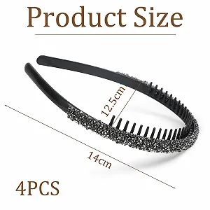 Набір з 4 обручів на голову з кристалами synthetic.ua - Фото 1