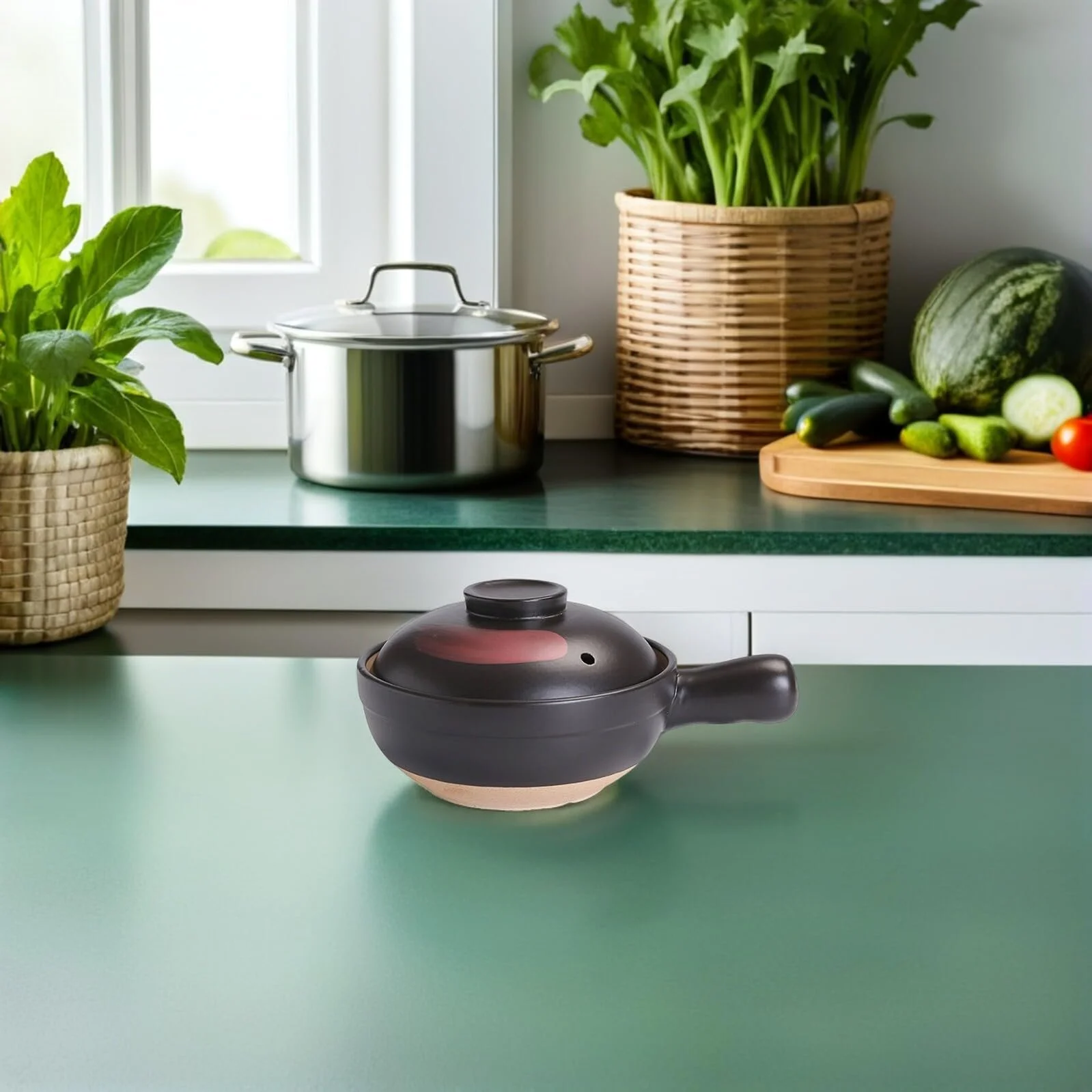 Кастрюля-жаровня OSALADI Töpfer большая из термостойкой глины с ручкой, фото №6 Кастрюля-жаровня OSALADI Töpfer большая из термостойкой глины с ручкой, фото №6