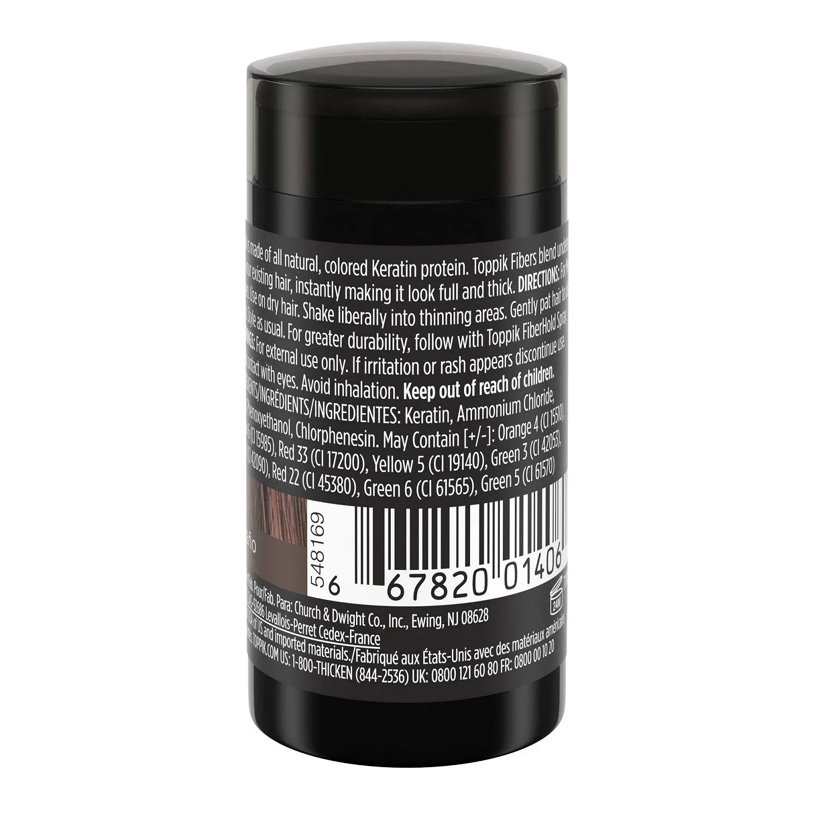 Волокна з кератину Toppik Натуральний відтінок Medium Brown 3 г (Паковання з 2 шт.), фото №1