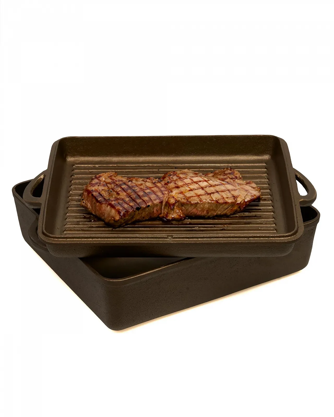 Жаровня Pott & Flamme чугунная ручной полировки 10.8 л с крышкой-гриль для индукции, фото №3