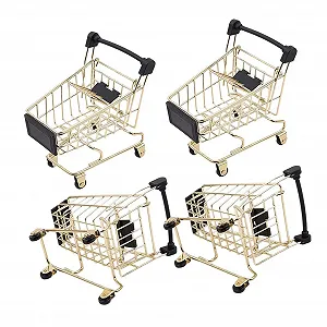 Игрушечная тележка VOSAREA Золотая из пластика - Фото 1