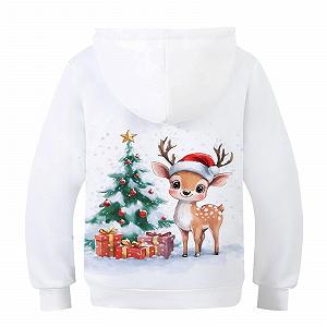 Худі Різдвяний олень для дівчаток і хлопчиків, пуловер, 3D-принт synthetic.ua - Фото 1