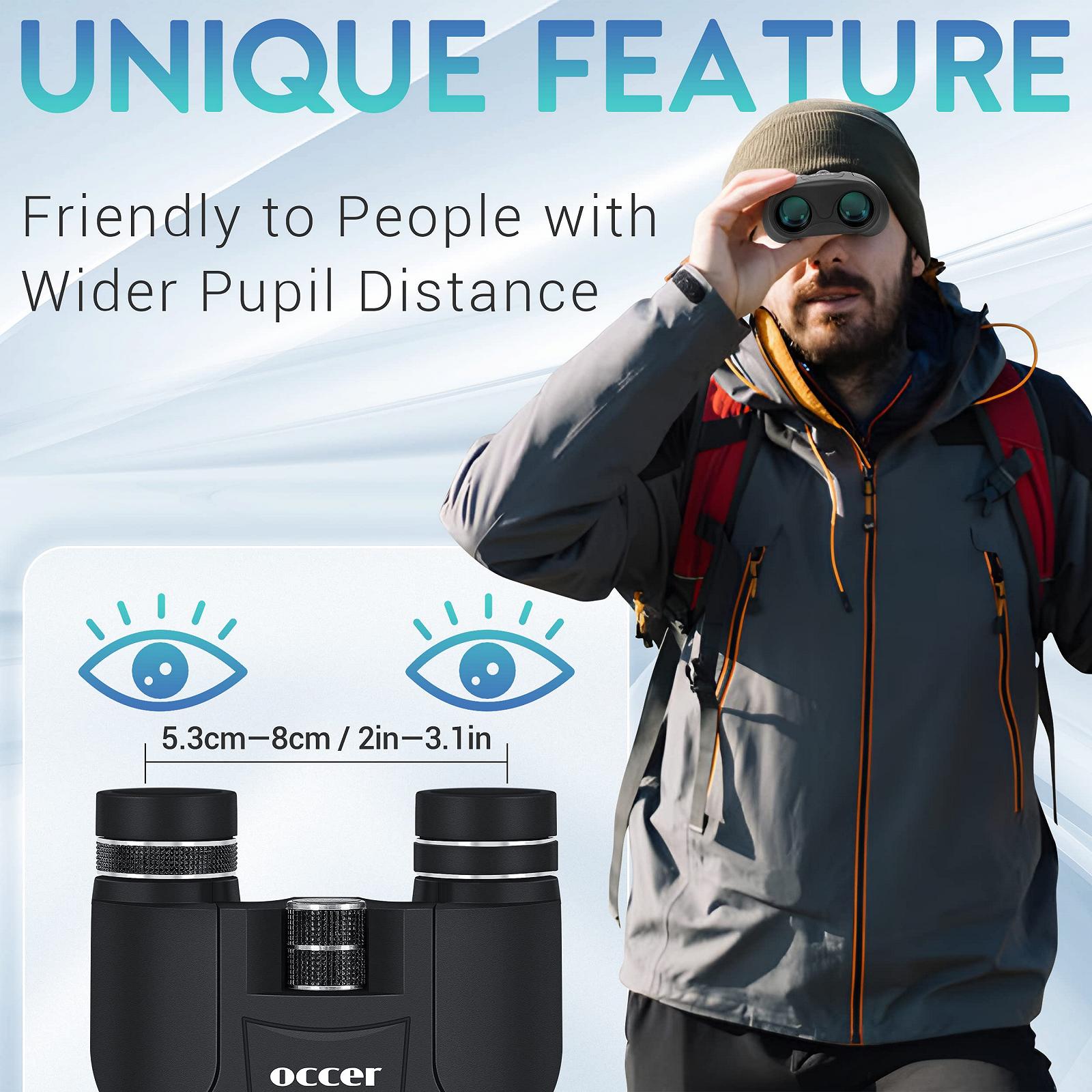 Бинокль occer Improved 12x25 Компактный, фото №3