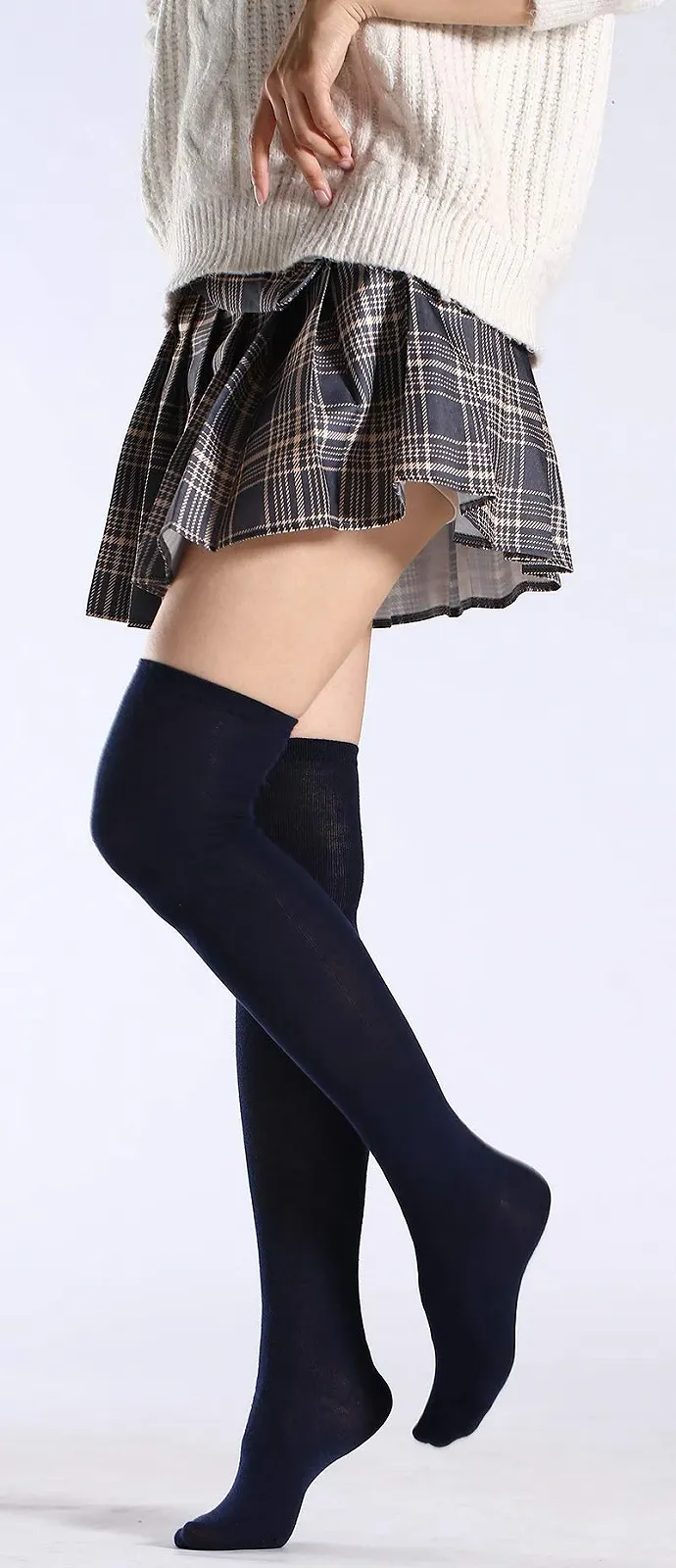 Длинные носки DRESHOW женские выше колена, полосатые гольфы, фото №7