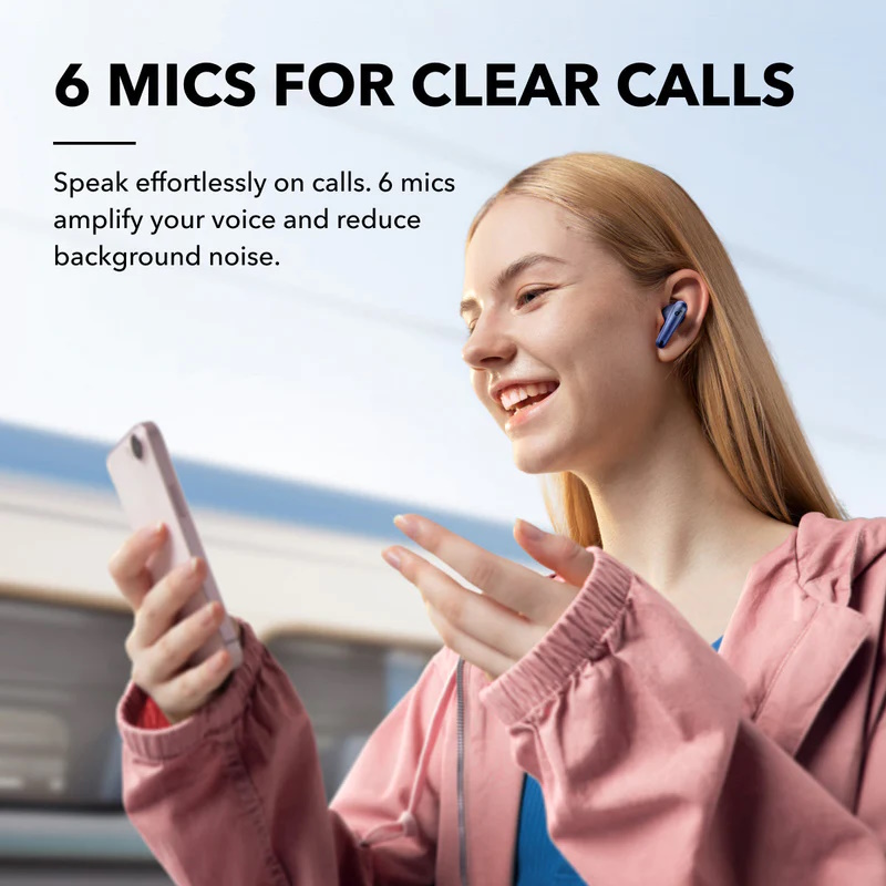 Наушники Anker Soundcore Liberty 4 NC Hi-Res Audio ANC 2.0 LDAC 50ч Blue, фото №6