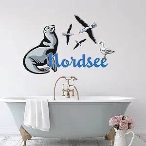 Наклейка на стіну Seal North Sea Gulls 46 x 30 см - Фото 1