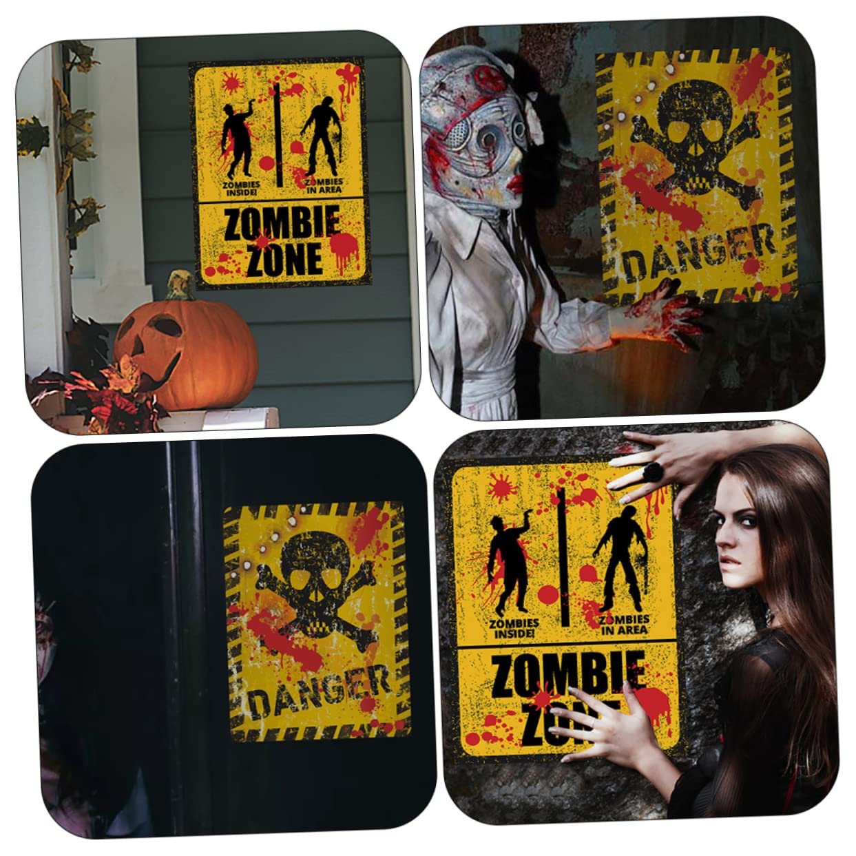 Наклейка на стіну Yardenfun Halloween Sign Danger Zombie, фото №5 Наклейка на стіну Yardenfun Halloween Sign Danger Zombie, фото №5