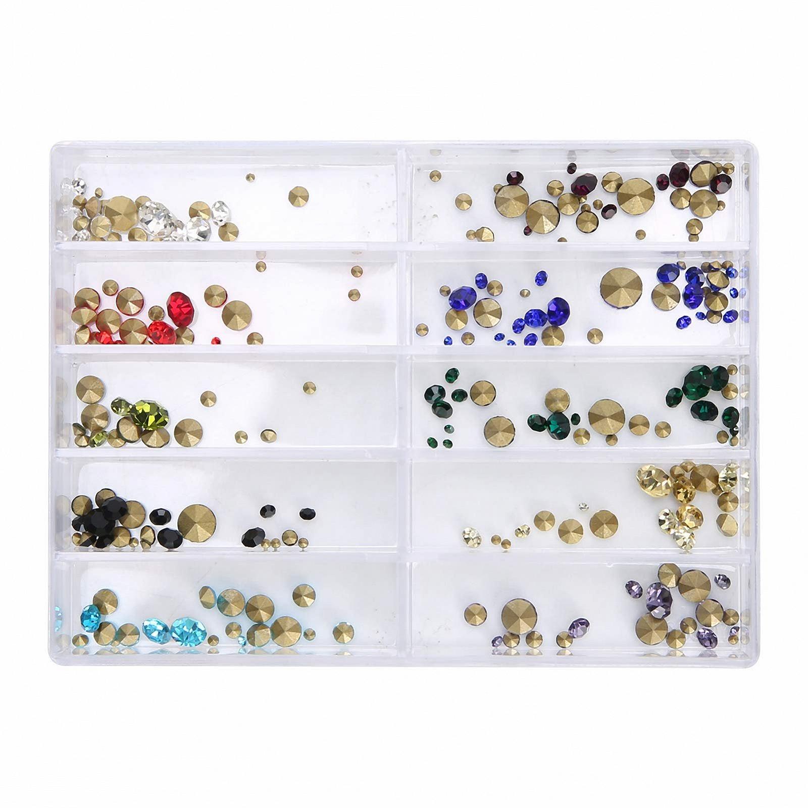 Стрази круглі різнокольорові 150 шт., фото №6