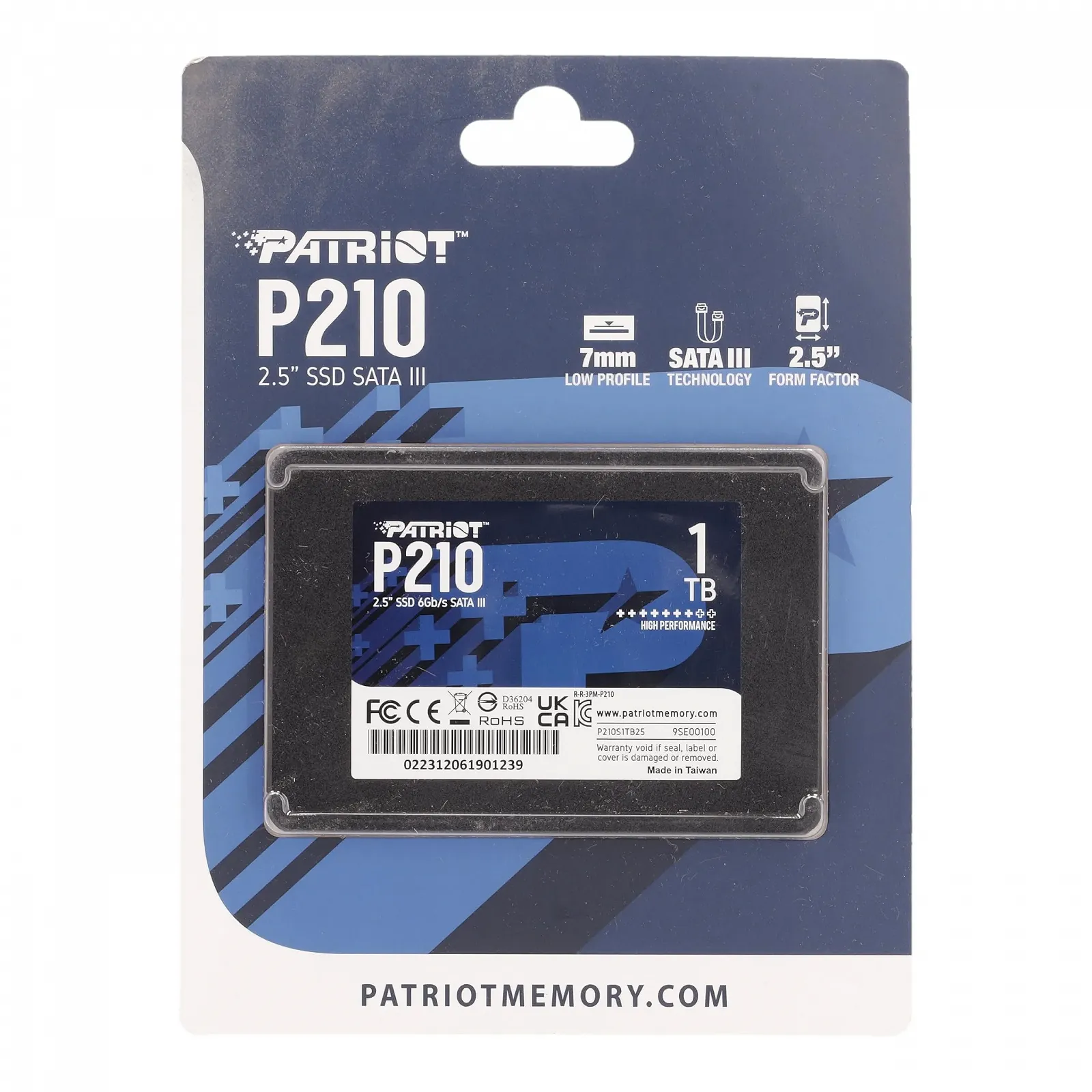 Внутрішній SSD-накопичувач Patriot P210 1TB SATA 3 2.5", фото №6