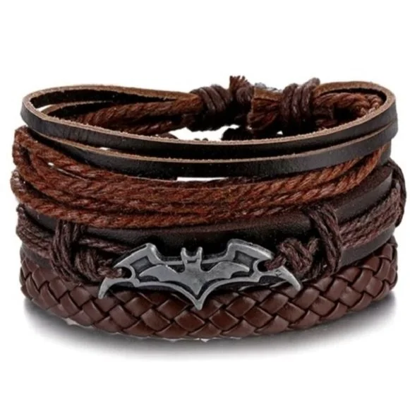 Набір браслетів з екошкіри Бетмен, фото №1