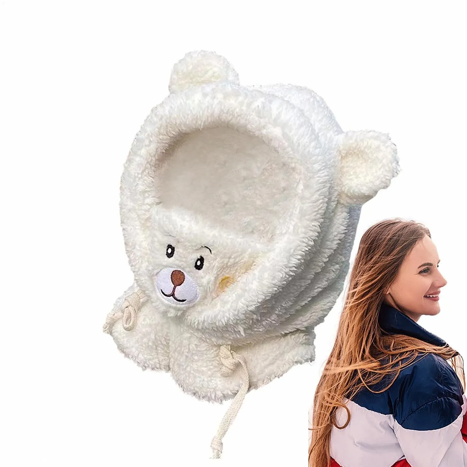 Плюшевая шапка-мишка Jl kegfdf мягкая, теплая, фото №3 Плюшевая шапка-мишка Jl kegfdf мягкая, теплая, фото №3