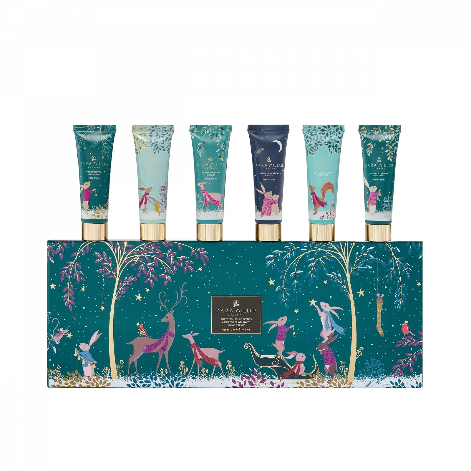 Крем для рук Sara Miller Woodland Tales Набір з 6 шт, 30 мл, дорожній розмір, веганський, фото №1