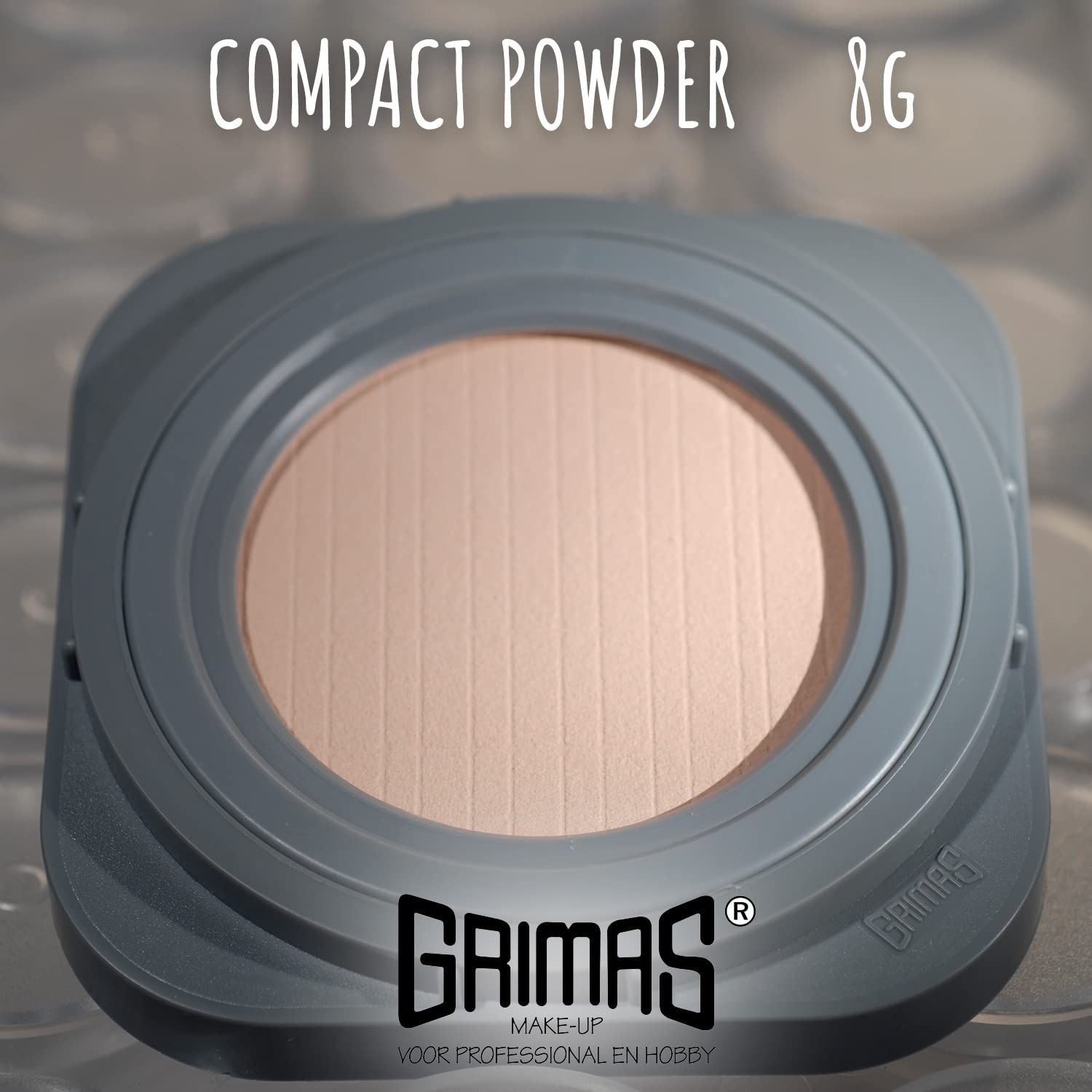 Пудра Grimas Compact Colour 10 8 г Dark Brown Пресована Матова, фото №2