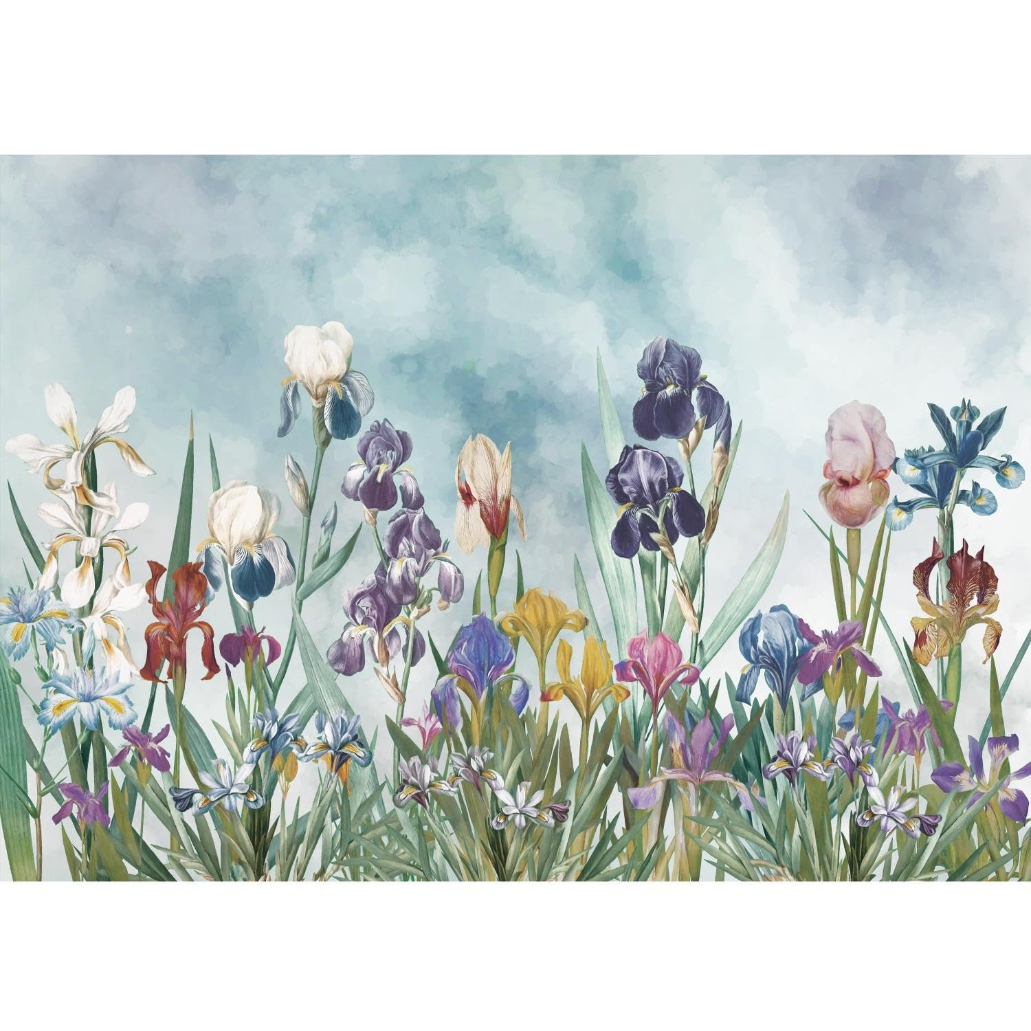 Фотообои Novart Jungle Green Flowers 352 x 250 см N9129011a, фото №1 Фотообои Novart Jungle Green Flowers 352 x 250 см N9129011a, фото №1