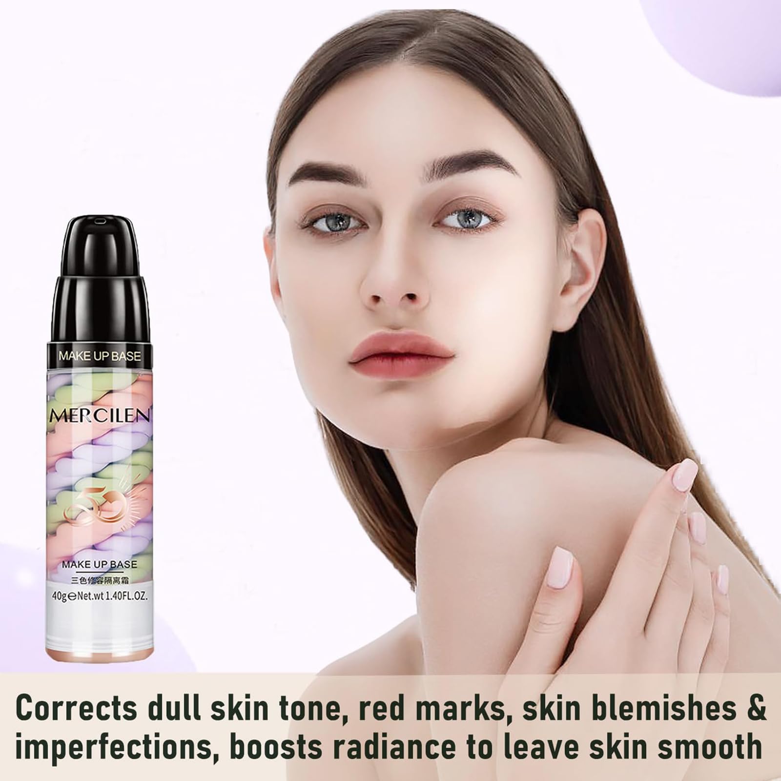 Праймер TITIMORE 3 Colours Isolation Cream One Step Primer Concealer Foundation Colour Corrector, фото №3
