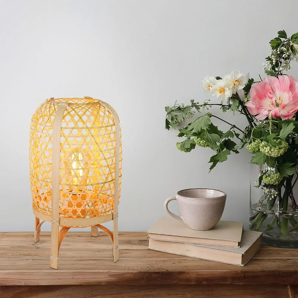 Настольная лампа GLOBO Bamboo Boho Натуральный Металл 1 x E27 22 x 37 см, фото №7